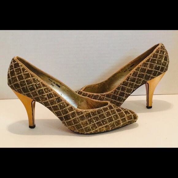I MAGNIN VINTAGE BEADED LOVELIES HEEL POINTY TOE - Picture 2 of 8